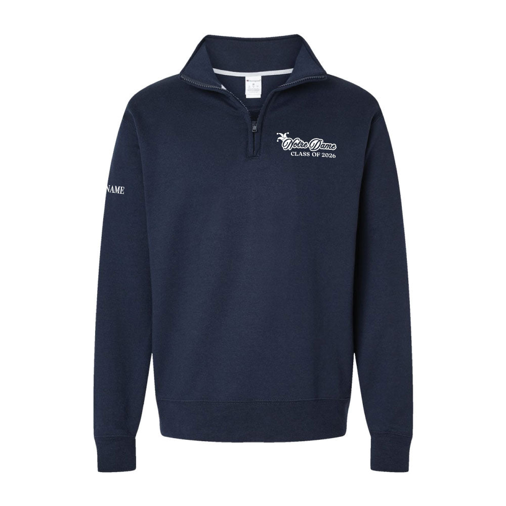 Notre Dame Grad 2026 | Champion® Powerblend® Quarter-Zip Pullover (LAST CHANCE)