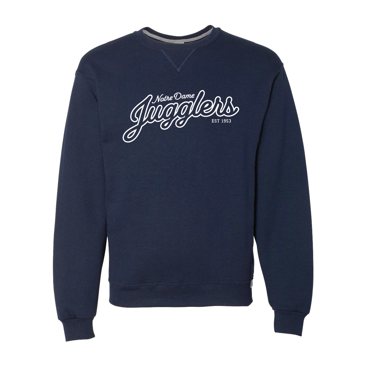 ND Jugglers Script Russel Athletic® Dri Power® Crewneck Sweatshirt