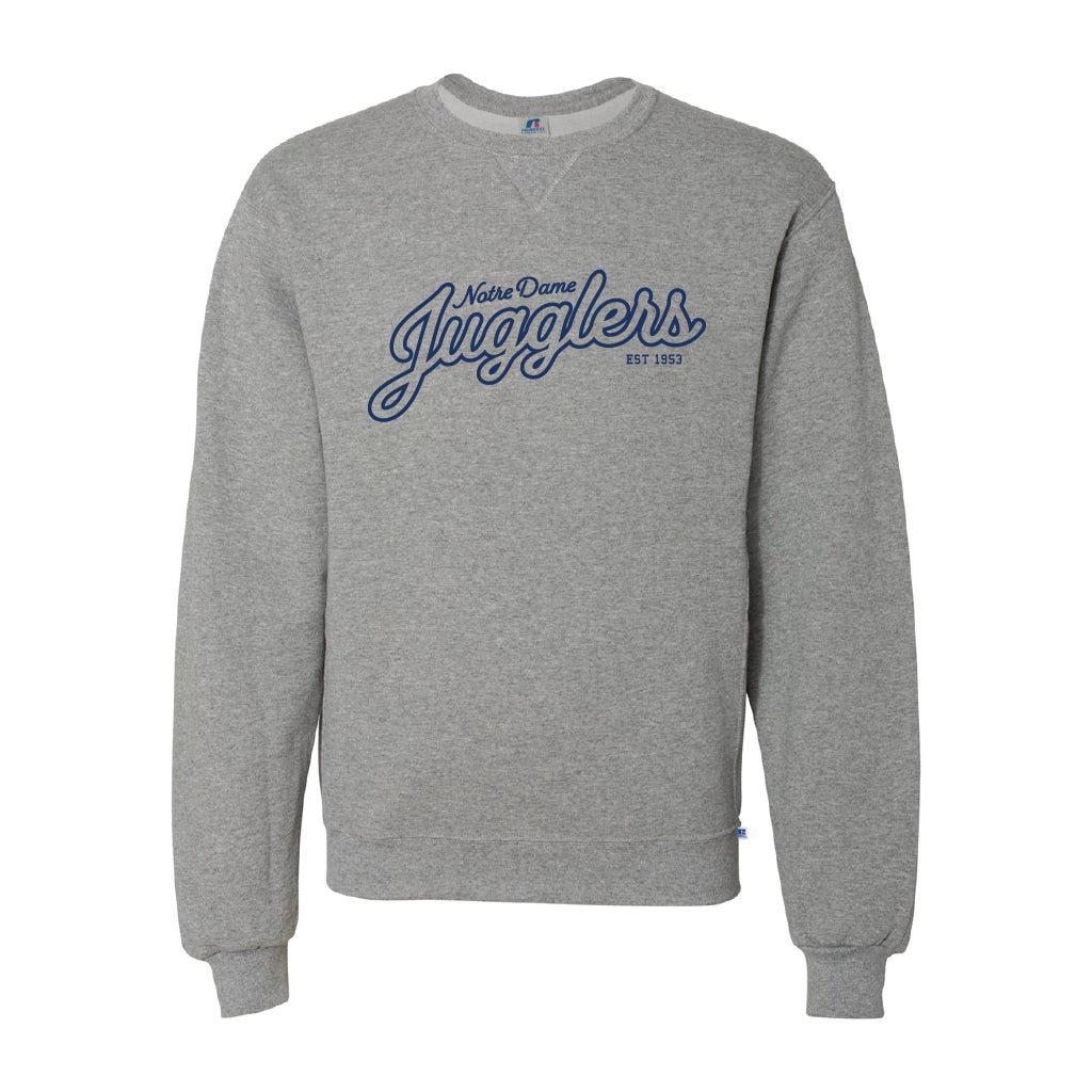 ND Jugglers Script Russel Athletic® Dri Power® Crewneck Sweatshirt