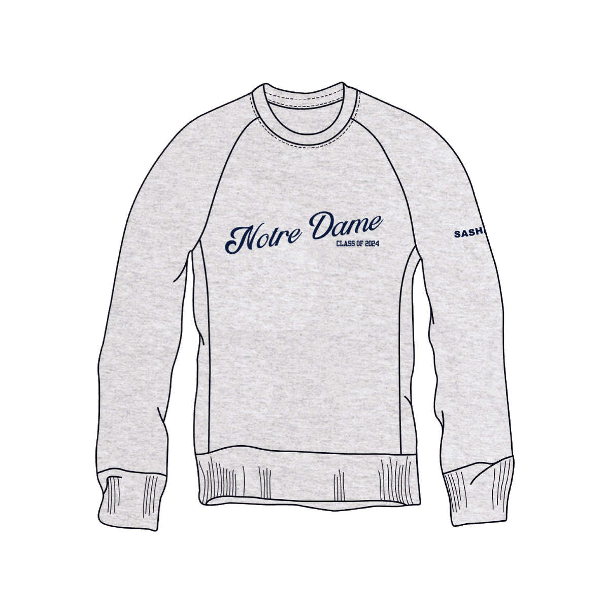 Notre Dame Grad 2024 | Custom Heritage Campus Crew Sweatshirt