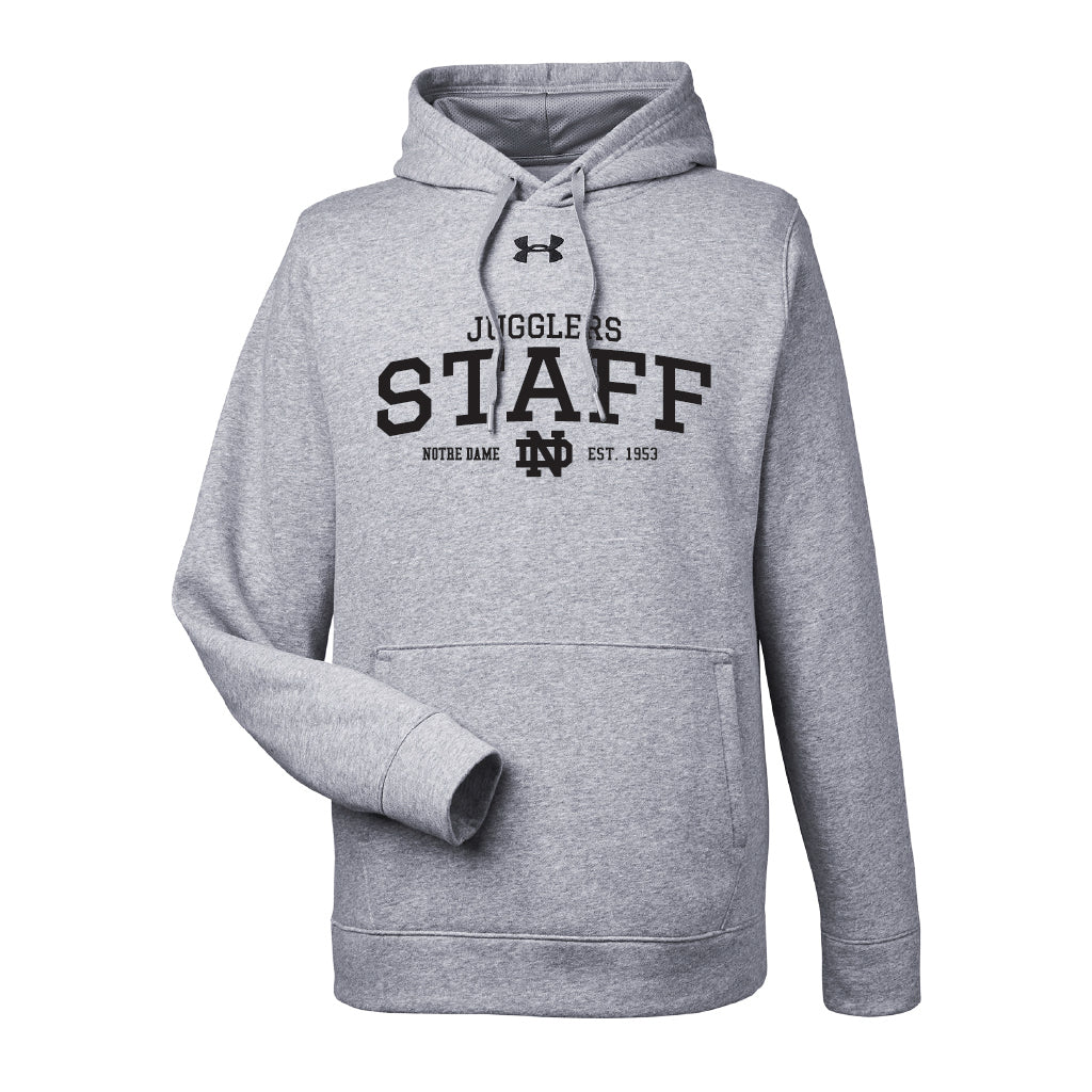 ND Staff Under Armour Hustle Fleece Hoodie Notre Dame Jugglers